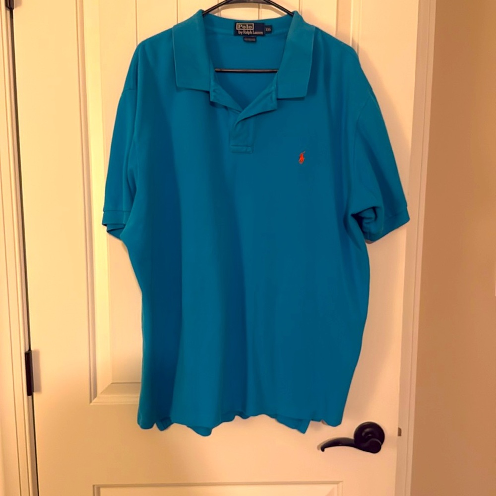 Ralph Lauren Mens Polo cotton knit XXL shirt with hot pink horse logo